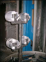 pistons in industrial washing machine